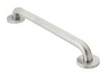 Moen Home Care Bathroom Safety 24 Inch Stainless Steel Handicap Grab Bar for Bathtub and Shower, Slip Resistant Peened Texture, Elderly Assistance Product, Polished Brass, R8724P