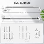 supregear Bathroom Grab Bar Rail, 304 Stainless Steel Non-Slip Bathroom Handle, Safety Handle, Indoor/Outdoor Auxiliary Handle for Kitchen Bedroom Bathtub, Shower and Steps, 10 inch