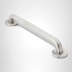 Moen Home Care Bathroom Safety 24 Inch Stainless Steel Handicap Grab Bar for Bathtub and Shower, Slip Resistant Peened Texture, Elderly Assistance Product, Polished Brass, R8724P