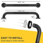 FANHAO 2 Pack Shower Grab Bar, 16 Inch Stainless Steel Bathroom Grab Bar with Anti-Slip Knurled Grip, Shower Handle Bath Handle, Safety Bars for Shower Chair Bench, Senior, Elderly, Handicap