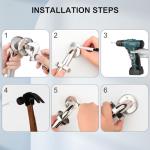 supregear Bathroom Grab Bar Rail, 304 Stainless Steel Non-Slip Bathroom Handle, Safety Handle, Indoor/Outdoor Auxiliary Handle for Kitchen Bedroom Bathtub, Shower and Steps, 10 inch