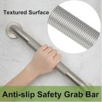 IJDD 12 Inch Shower Grab Bar, Anti Slip Grab Bar for Bathtubs Showers Toilet, Safety Stainless Steel Shower Handles Hand Rail for Senior, Elderly, Handicap, Pregnant, Children