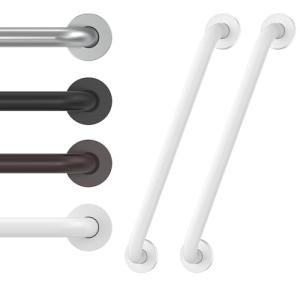 2 Pack 16 Inch Grab Bars for Wall White, Safety Shower Grab Bars for Seniors Elderly Handicapped, Handicap Grab Bars for Shower with Concealed Screws, Tesuchan