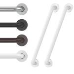 2 Pack 16 Inch Grab Bars for Wall White, Safety Shower Grab Bars for Seniors Elderly Handicapped, Handicap Grab Bars for Shower with Concealed Screws, Tesuchan