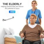 supregear Bathroom Grab Bar Rail, 304 Stainless Steel Non-Slip Bathroom Handle, Safety Handle, Indoor/Outdoor Auxiliary Handle for Kitchen Bedroom Bathtub, Shower and Steps, 10 inch