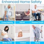 IJDD 12 Inch Shower Grab Bar, Anti Slip Grab Bar for Bathtubs Showers Toilet, Safety Stainless Steel Shower Handles Hand Rail for Senior, Elderly, Handicap, Pregnant, Children