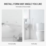 2 Pack 16 Inch Grab Bars for Wall White, Safety Shower Grab Bars for Seniors Elderly Handicapped, Handicap Grab Bars for Shower with Concealed Screws, Tesuchan