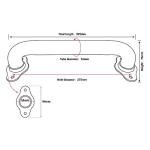 Purife 12 Inch Wall Mount Stairs Hand Rails Indoor - 1FT Metal Pipe Handrail, Outdoor Stairway Steps Safety Railing, Deck Porch Rail, Safety Grab Bar for Stairs (Matte Black)