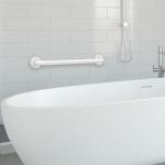 2 Pack 16 Inch Grab Bars for Wall White, Safety Shower Grab Bars for Seniors Elderly Handicapped, Handicap Grab Bars for Shower with Concealed Screws, Tesuchan