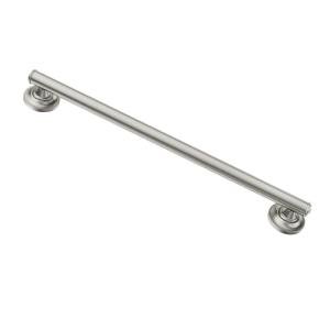 Moen LR8724D1GBN Bathroom Safety 24-Inch Designer Bathroom Grab Bar with Curled Grip, Brushed Nickel