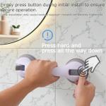 Grab Bars for Bathtubs and Showers Suction Grab Bar, Heavy Duty 12 Inch Shower Handle Removable Bath Handrails for Seniors and Elderly, Bathroom Safety Grip No Drilling Waterproof 2 Pack