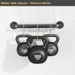 FANHAO 2 Pack Shower Grab Bar, 16 Inch Stainless Steel Bathroom Grab Bar Handicap Bars, Heavy Duty Shower Handle Bath Handle, Safety Bars for Seniors, Elderly or Handicapped (Matte Black)