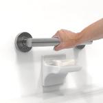 AquaChase ADA Compliant Grab Bar, 500lbs Weight Support for Bath Safety (12 inch, Brushed Nickel)