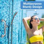 Therwen 6 Pack Grab Bars for Bathtubs and Showers Shower Grab Bars for Seniors Stainless Steel Bathroom Handicap for Elderly for Wall Shower Handle Assist Device (12 Inch,18 Inch,24 Inch,Silver)