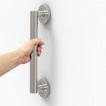 AquaChase ADA Compliant Grab Bar, 500lbs Weight Support for Bath Safety (12 inch, Brushed Nickel)
