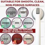 Safe-er-Grip Changing Lifestyles Suction Cup Grab Bars For Bathtubs & Showers; Safety Bathroom Assist Handle, White & Grey, 16 Inches