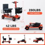 Lightweight Folding Mobility Scooter for Seniors 35 Miles