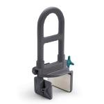 Medline Deluxe Plastic Tub Grab Bar, Microban Protection, 250lb Weight Capacity, Grey