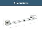 Franklin Brass Voisin (1-Pack) 18' ADA Grab Bar Bathtub Handle Safety Grip in Bright Stainless Steel 1-1/4' diameter Wall Mount Shower Handicap VOI5918-BS