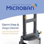 Medline Deluxe Plastic Tub Grab Bar, Microban Protection, 250lb Weight Capacity, Grey