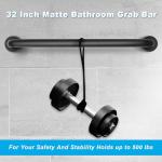 2 Pack 32 Inch Grab Bars for Bathtubs and Showers, Handicap Bathroom Safety Grab Bars for Elderly, 1.25" Diameter Stainless Steel Non Slip Shower Handle, Heavy Duty Auxiliary Support Bar