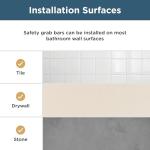 Franklin Brass Voisin (1-Pack) 18' ADA Grab Bar Bathtub Handle Safety Grip in Bright Stainless Steel 1-1/4' diameter Wall Mount Shower Handicap VOI5918-BS