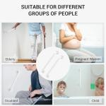16 Inch Grab Bars for Bathtubs and Showers White, Safety Shower Grab Bars for Seniors Elderly Handicapped, Handicap Grab Bars for Shower with Concealed Screws, Tesuchan