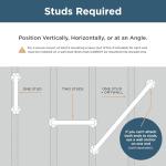 Franklin Brass Voisin (1-Pack) 18' ADA Grab Bar Bathtub Handle Safety Grip in Bright Stainless Steel 1-1/4' diameter Wall Mount Shower Handicap VOI5918-BS