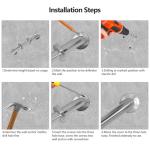 Rackickyer Shower Grab Bar, 2 Pack 12 Inch Brushed Nickel Bathroom Safety Bar, 1.25" Diameter 304 Stainless Steel Grab Bars for Bathtubs and Showers, Handicap Shower Grab Bar for Seniors Elderly