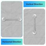 Rackickyer Shower Grab Bar, 2 Pack 12 Inch Brushed Nickel Bathroom Safety Bar, 1.25" Diameter 304 Stainless Steel Grab Bars for Bathtubs and Showers, Handicap Shower Grab Bar for Seniors Elderly