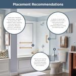 Franklin Brass Voisin (1-Pack) 18' ADA Grab Bar Bathtub Handle Safety Grip in Bright Stainless Steel 1-1/4' diameter Wall Mount Shower Handicap VOI5918-BS