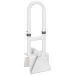 HEPO Adjustable Bathtub Safety Rail for Elderly, Tub Grab Bar for Bathroom, Assistance Bathtub Handle Clamp for Seniors Bath Handles Support and Fall Prevention, White