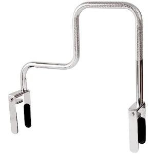 DMI Chrome Plated Grab Bars For Bathtubs And Showers For Seniors For Bathtubs And Showers, Adjustable Bathtub Rail Safety Grab Bars, Rust-resistant, 250 Lb Capacity, Textured Non-Slip Handle, 3.3-5.8"