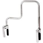 DMI Chrome Plated Grab Bars For Bathtubs And Showers For Seniors For Bathtubs And Showers, Adjustable Bathtub Rail Safety Grab Bars, Rust-resistant, 250 Lb Capacity, Textured Non-Slip Handle, 3.3-5.8"