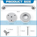 Blulu 2 Set Shower Grab Bar Stainless Steel Bathroom Grab Bar Handle Anti Slip Heavy Duty Bathtub Handle Support Balance Hand Rails for Bathroom Elderly Handicap Senior Pregnant (9 Inch)