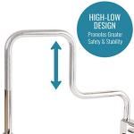 DMI Chrome Plated Grab Bars For Bathtubs And Showers For Seniors For Bathtubs And Showers, Adjustable Bathtub Rail Safety Grab Bars, Rust-resistant, 250 Lb Capacity, Textured Non-Slip Handle, 3.3-5.8"
