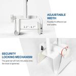 HEPO Adjustable Bathtub Safety Rail for Elderly, Tub Grab Bar for Bathroom, Assistance Bathtub Handle Clamp for Seniors Bath Handles Support and Fall Prevention, White