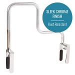 DMI Chrome Plated Grab Bars For Bathtubs And Showers For Seniors For Bathtubs And Showers, Adjustable Bathtub Rail Safety Grab Bars, Rust-resistant, 250 Lb Capacity, Textured Non-Slip Handle, 3.3-5.8"