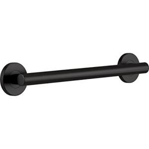 Delta Contemporary (1-Pack) 18' Shower Grab Bar ADA Compliant Matte Black 450 lb Capacity Bathroom Safety Handle for Shower, Bathtub | Wall Mounted Balance Assist, Handicap Grip 41818-BL