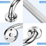 M METERXITY 24 Inch Anti Slip Grab Bars for Bathtubs and Showers, Stainless Steel Safety Shower Handle for Bathroom/Toilet/Seniors/Elderly Assist Bath Handle [Chrome]