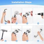 M METERXITY 24 Inch Anti Slip Grab Bars for Bathtubs and Showers, Stainless Steel Safety Shower Handle for Bathroom/Toilet/Seniors/Elderly Assist Bath Handle [Chrome]