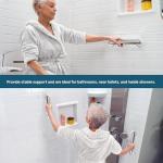 Highcraft Grab Bar for Bathtubs and Showers, Shower Grab Bars for Seniors and Elderly, Safety Bar for Bathroom 12" x 1.5" ADA Compliant Grab Bar, Heavy Duty Stainless Steel Shower Handle Wall Mount