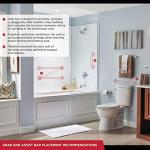 Delta Contemporary (1-Pack) 18' Shower Grab Bar ADA Compliant Matte Black 450 lb Capacity Bathroom Safety Handle for Shower, Bathtub | Wall Mounted Balance Assist, Handicap Grip 41818-BL