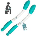 Fanwer Toilet Aids for Wiping Bottom - 15.7" Long Reach Comfort Butt Wiper Tools - Bottom Buddy Wiping aid Self Assist for Men, Women, Disabled,Elderly,Pregnant,and Back Surgery Recovery (2 Pack)
