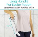 Vive Toilet Aids for Wiping Bottom - Tongs for Toileting, Wiper Reacher Tool, Self Wipe Assist - Handicap Accessories for Daily Living, Limited Mobility - Long Handle