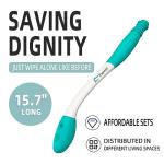 Fanwer Toilet Aids for Wiping Bottom - 15.7" Long Reach Comfort Butt Wiper Tools - Bottom Buddy Wiping aid Self Assist for Men, Women, Disabled,Elderly,Pregnant,and Back Surgery Recovery (2 Pack)
