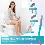 Toilet Aids Set for Wiping - Long Handle Butt Wiper for People Overweight, Elderly and Disabled, Bottom Buddy Wiping Aid for Bathroom ( 4PCS Personal Hygiene Kit )