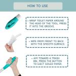 HOMEOR HOME Toilet Aids for Wiping, Long Reach Comfort Butt Wiper Tools, Toilet Wand for Disabled, Elderly, Back Surgery Recovery, Pregnant, Overweight, Bottom Buddy