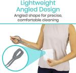 Vive Toilet Aids for Wiping Bottom - Tongs for Toileting, Wiper Reacher Tool, Self Wipe Assist - Handicap Accessories for Daily Living, Limited Mobility - Long Handle