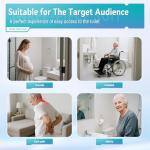 Toilet Aids Set for Wiping - Long Handle Butt Wiper for People Overweight, Elderly and Disabled, Bottom Buddy Wiping Aid for Bathroom ( 4PCS Personal Hygiene Kit )